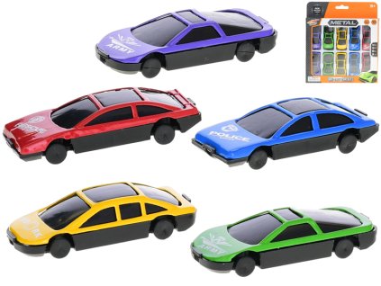 AUTO SPORTOVNÍ 10KS KOV 7CM VOLNÝ CHOD 5 BAREV    65930