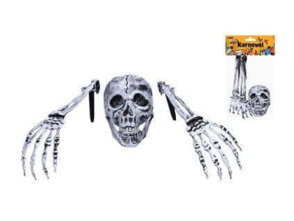 DEKORACE HALLOWEEN KOSTLIVEC RUCE + HLAVA  W061230