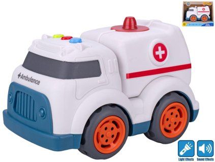 AUTO AMBULANCE 17CM NA BATERIE SVĚTLO, ZVUK 18M+  69311