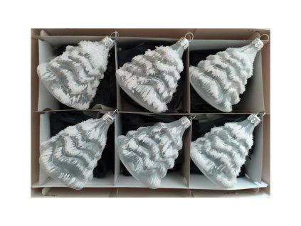 SMRK BÍLÝ PORCELÁN DEKOR 6KS 00497-68219