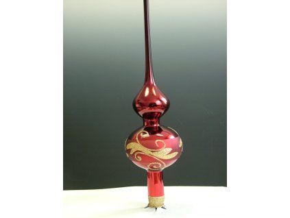 ŠPICE ČERVENÁ ZLATÝ DEKOR VEL7 00954-62638