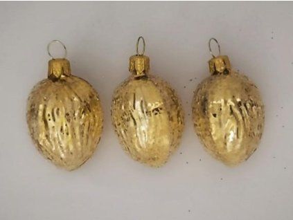 OŘÍŠEK FORMA ZLATÝ LESK 6KS 4X3,5CM 02031-61842